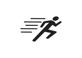 Running icon silhouette design template isolated vector