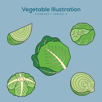 Vegetable Illustration Set for Logo and Healthy Symbol Collection Flat Design - Editable EPS Label Illustration vector