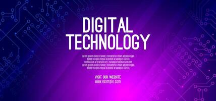 Abstract digital technology futuristic circuit blue purple background, Cyber science tech, Innovation communication future, Ai big data, internet network connection, Cloud hi-tech illustration vector