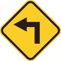 sharp left turn signal vector