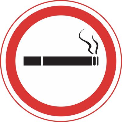 sign for smoking area