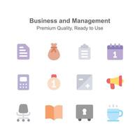 Pack of business and management icons in modern design style vector