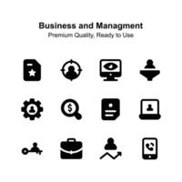 Take a look at this amazing business and management icons vector