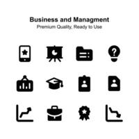 Have a look at this creative business and management icons, ready to use vectors