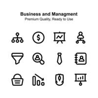 Pack of business management icons in editable design style vector