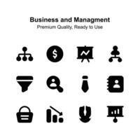 Pack of business management icons in editable design style vector