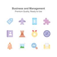 Take a look at this amazing business and management icons set vector