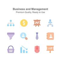 Pack of business management icons in editable design style vector