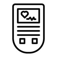 Pulse Machine Line Icon Design vector