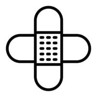 Plaster Line Icon Design vector