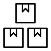 Packages Line Icon design vector