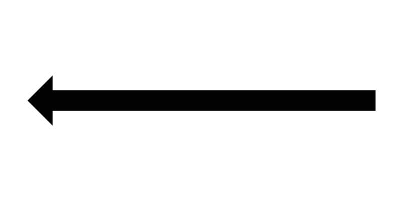 Black Horizontal dual sided long straight arrow signs. Red and orange color arrow symbol collection.