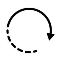 Circular arrow icon collection. refresh, reload arrow icon symbol sign. vector