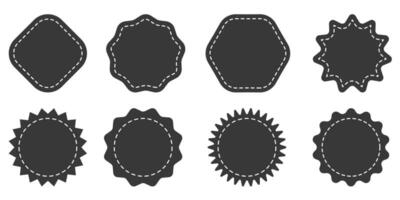 Set of badge icon. Qualification certificate medal. Red color badge symbol collection. vector