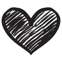 Doodle sketch style of heart cartoon hand drawn illustration for concept design. vector