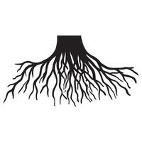 Doodle sketch style of tree root illustration for concept design. vector
