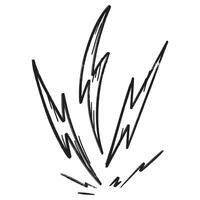 Doodle sketch style of electric lightning bolt symbol illustration for concept design. vector