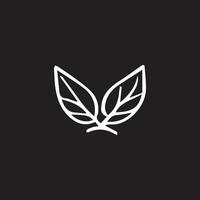 Herbal leaf logo design element icon designed in a unique style vector