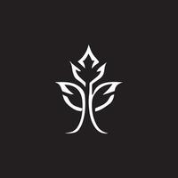 Herbal leaf logo design element icon designed in a unique style vector