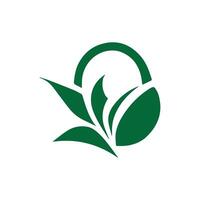 Herbal leaf logo design element icon designed in a unique style vector