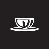 logo design element icon for a cup designed in a unique style vector