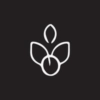 Herbal leaf logo design element icon designed in a unique style vector