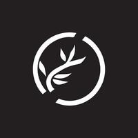 Herbal leaf logo design element icon designed in a unique style vector