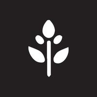 Herbal leaf logo design element icon designed in a unique style vector