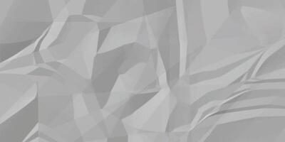Abstract white crumpled paper texture background, White empty leaf of crumpled paper vector