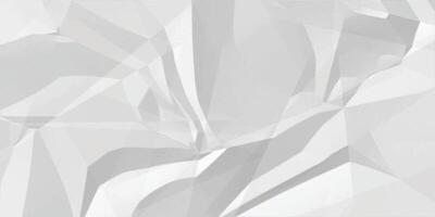 Abstract white crumpled paper texture background, White empty leaf of crumpled paper vector