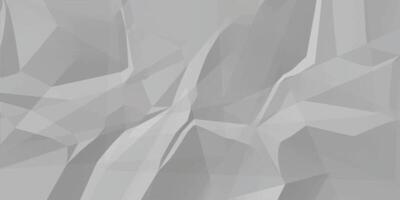 Abstract white crumpled paper texture background, White empty leaf of crumpled paper vector