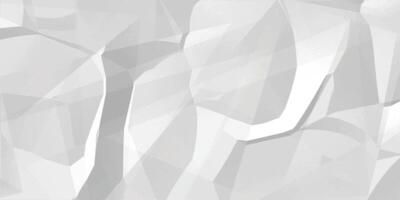 Abstract white crumpled paper texture background, White empty leaf of crumpled paper vector