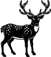 deer silhouette isolated on white background eps 10 vector