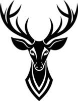 deer head silhouette isolated on white background eps 10 vector