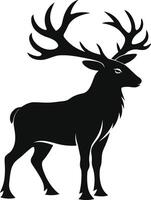 deer silhouette isolated on white background eps 10 vector