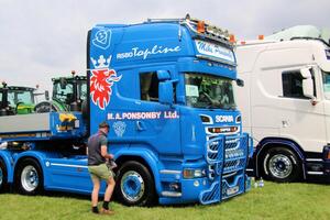 Whitchurch in Shropshire in the UK on 1 June 2024. A view of a Truck in a truck show photo