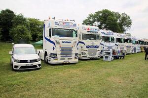 Whitchurch in Shropshire in the UK on 1 June 2024. A view of a Truck in a truck show photo