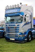Whitchurch in Shropshire in the UK on 1 June 2024. A view of a Truck in a truck show photo