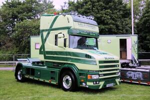 Whitchurch in Shropshire in the UK on 1 June 2024. A view of a Truck in a truck show photo