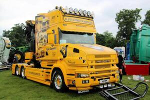 Whitchurch in Shropshire in the UK on 1 June 2024. A view of a Truck in a truck show photo