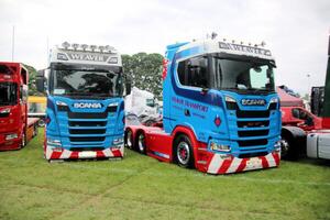 Whitchurch in Shropshire in the UK on 1 June 2024. A view of a Truck in a truck show photo