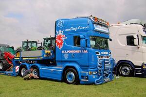 Whitchurch in Shropshire in the UK on 1 June 2024. A view of a Truck in a truck show photo