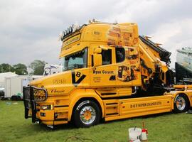 Whitchurch in Shropshire in the UK on 1 June 2024. A view of a Truck in a truck show photo