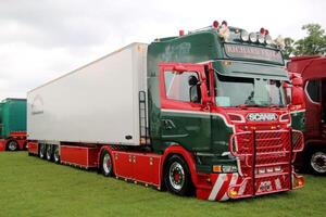 Whitchurch in Shropshire in the UK on 1 June 2024. A view of a Truck in a truck show photo