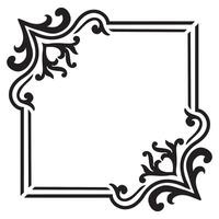 Frame Border Corner Floral Calligraphy Adornment vector