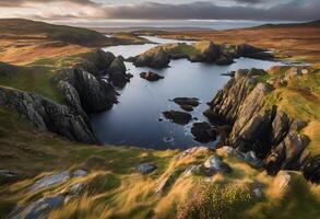 A view of the Island of Lewis and Harris in Scotland photo