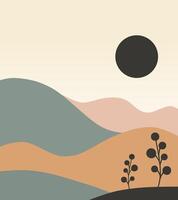 Abstract Shapes with Calm and Simple Colors. Aesthetic Design. Flat Design Illustration vector