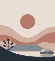 Background with abstract shapes with a spa massage theme. Minimalist Element Design vector