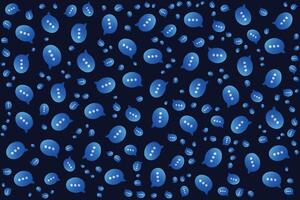 Message icon pattern on a blue background vector