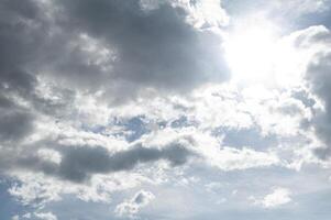 Beautiful cloud and sun view with customizable space for text photo